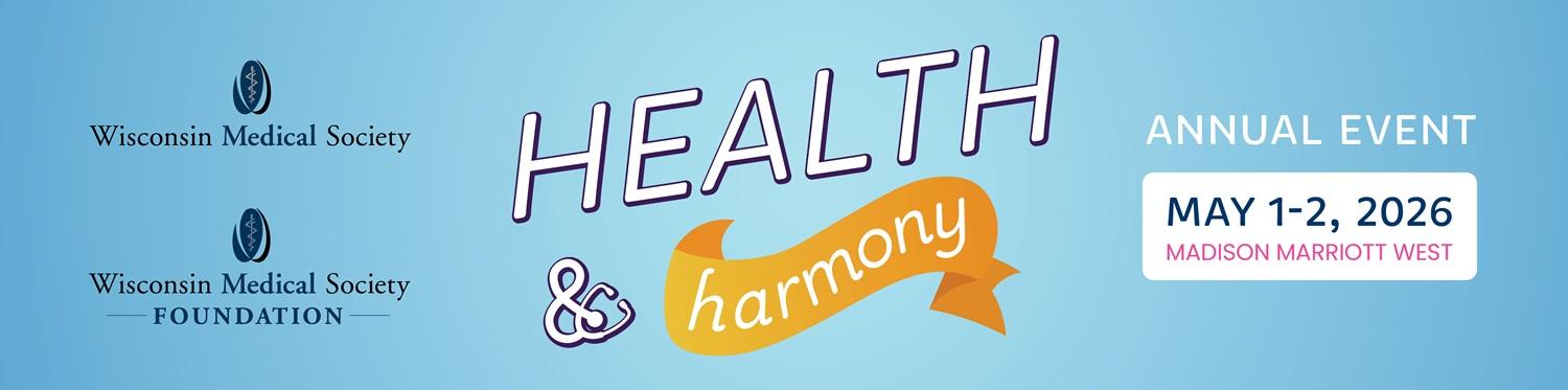 Health & Harmony banner with WisMed and Foundation logos